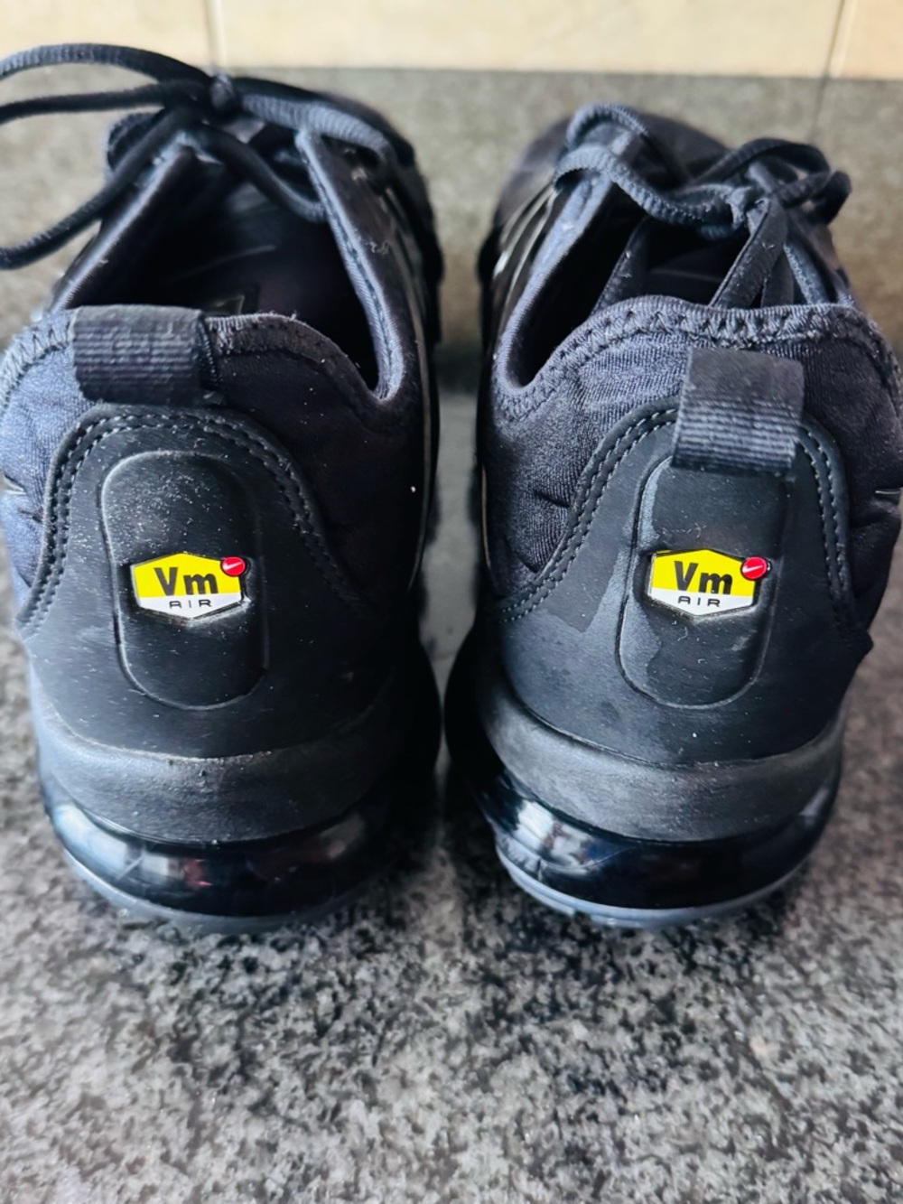 Nike Black VaporMax Plus All-Black Men's Sneakers - Picture 2 of 7